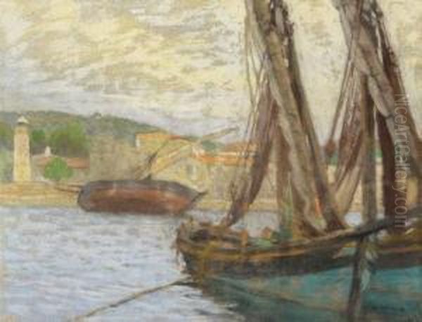 Port By The Adria Oil Painting by Hugo Poll