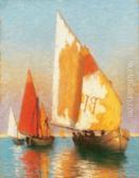 Sailing Boats Oil Painting by Hugo Poll