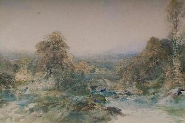 Near Capel Curig Oil Painting by Albert Pollitt