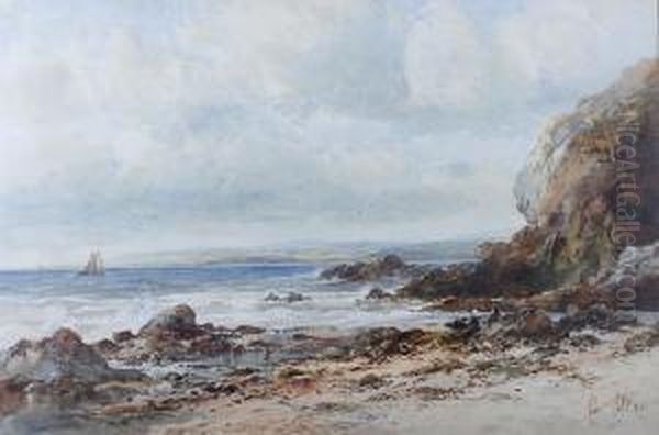 On The Cumbrian Coast Oil Painting by Albert Pollitt