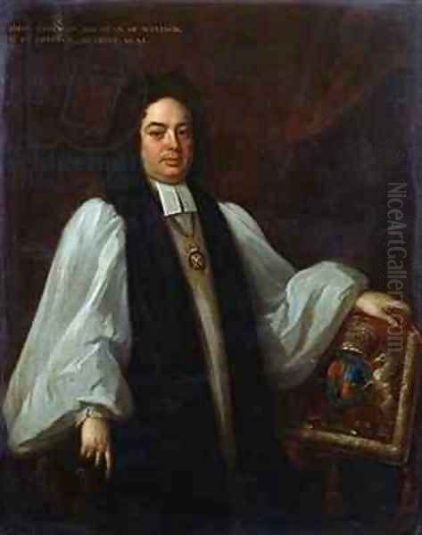 Portrait of Bishop John Robinson 1650-1723 Oil Painting by Michael Dahl