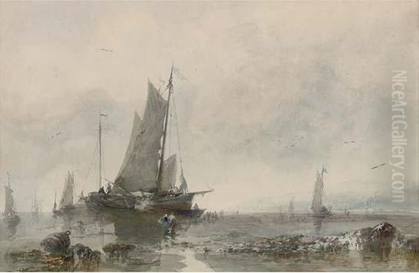 The Mouth Of The Lee Oil Painting by Albert Pollitt