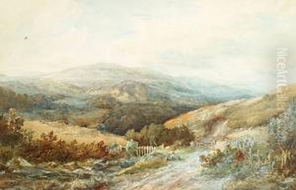 In Mountain Pastures Oil Painting by Albert Pollitt