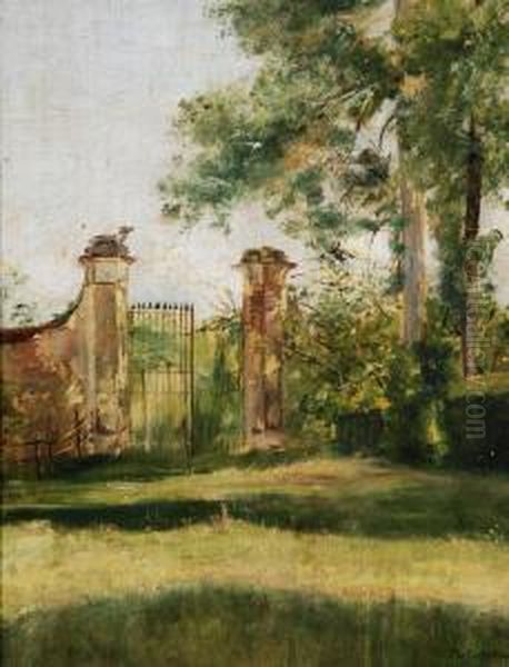 Giardino Oil Painting by Carlo Pollonera