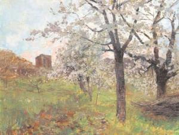 Primavera Oil Painting by Carlo Pollonera