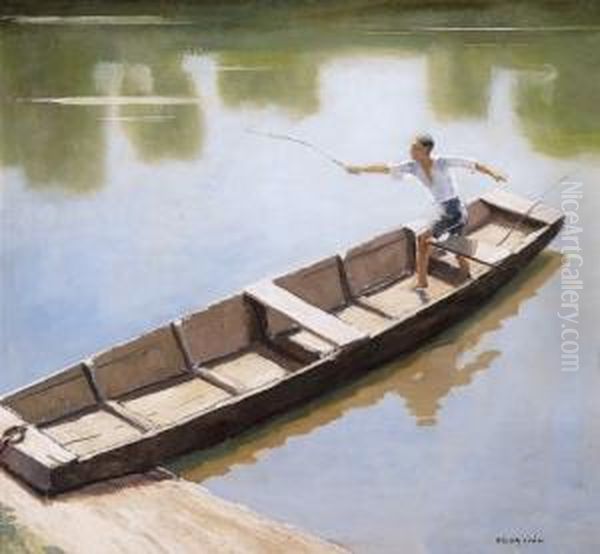 In The Boat Oil Painting by Ivan Polya