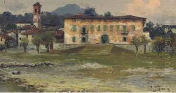 The Villa At Cerro Oil Painting by Silvio Poma