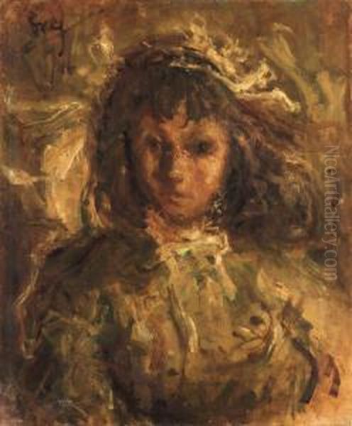 La Sobrinita Oil Painting by Fidelio Ponce De Leon