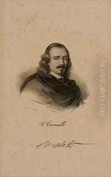 Pierre Corneille 1606-84 Oil Painting by Francois Seraphin Delpech