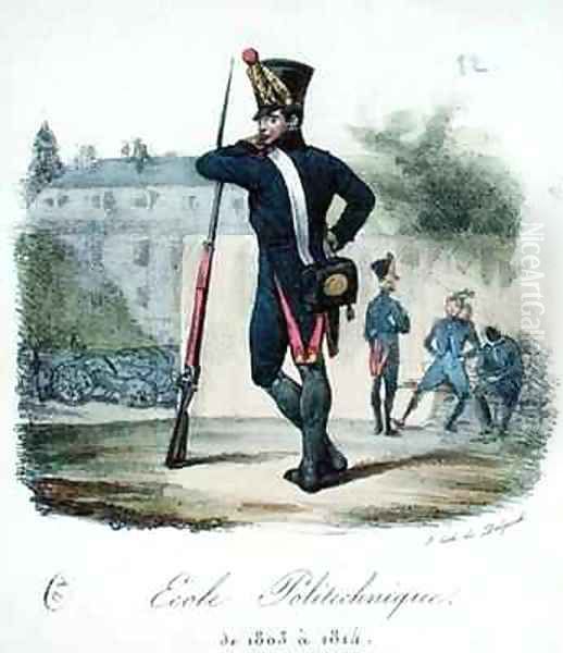 A pupil in military uniform from the Ecole Polytechnique Oil Painting by Francois Seraphin Delpech