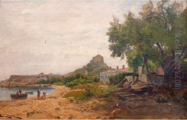 Le Fort Sainte Agathe De Porquerolles Oil Painting by Raphael Luc Ponson