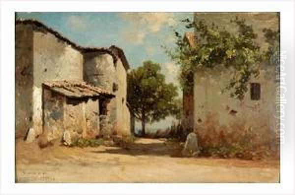 Le Hameau Oil Painting by Antoine Ponthus-Cinier