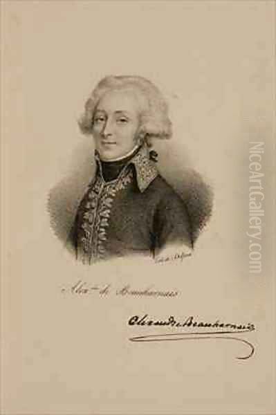 Portrait of Viscount Alexandre Francois Marie de Beauharnais 1760-94 Oil Painting by Francois Seraphin Delpech