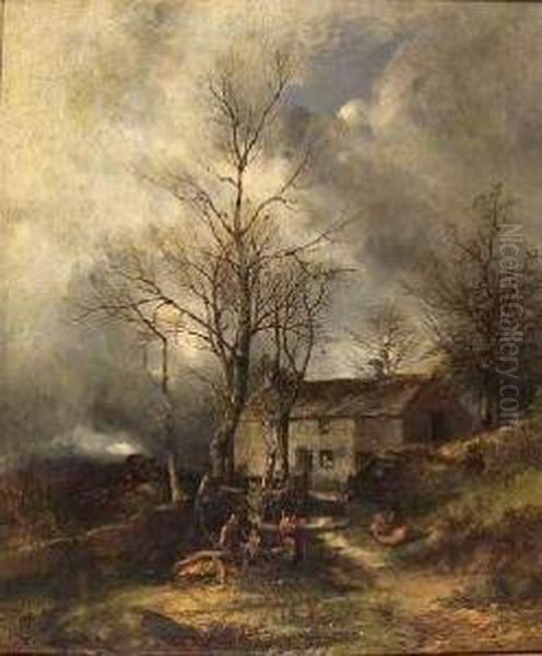 The Woodcutter's Cottage Oil Painting by James Poole