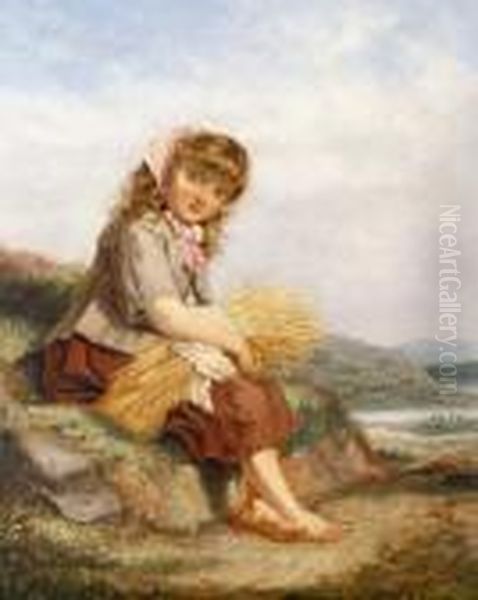 The Young Harvest Girl Oil Painting by Paul Falconer Poole