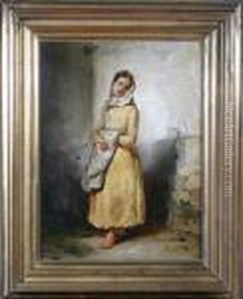 A Fair Mendicant Oil Painting by Paul Falconer Poole