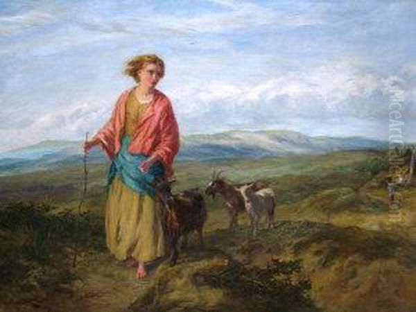 The Goatherd Oil Painting by Paul Falconer Poole