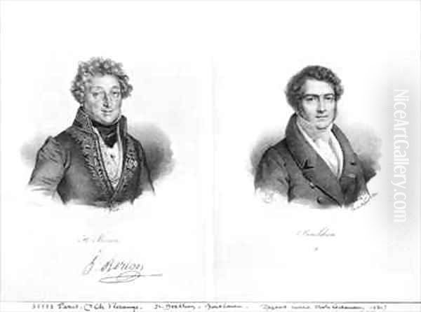 Henri Montan Berton 1767-1844 and Francois Adrien Boieldieu 1775-1834 Oil Painting by Francois Seraphin Delpech