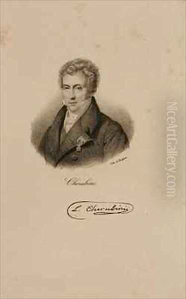 Luigi Cherubini 1760-1842 Oil Painting by Francois Seraphin Delpech