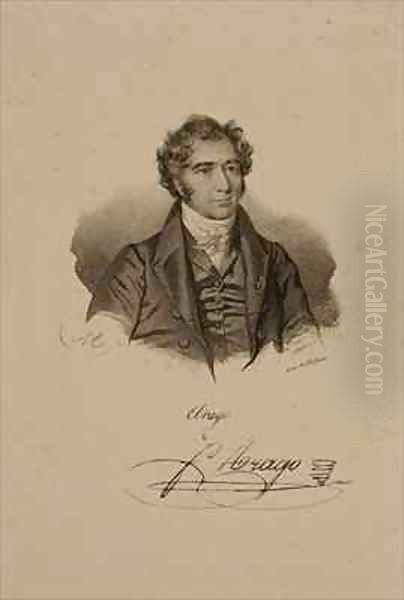 Portrait of Dominique Francois Jean Arago 1786-1853 Oil Painting by Francois Seraphin Delpech