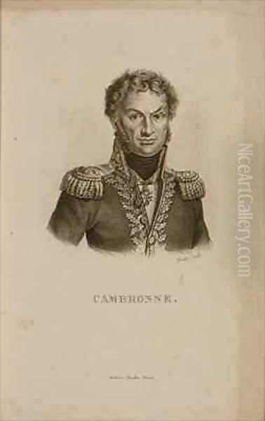 Portrait of General Etienne Cambronne 1770-1842 Oil Painting by Francois Seraphin Delpech