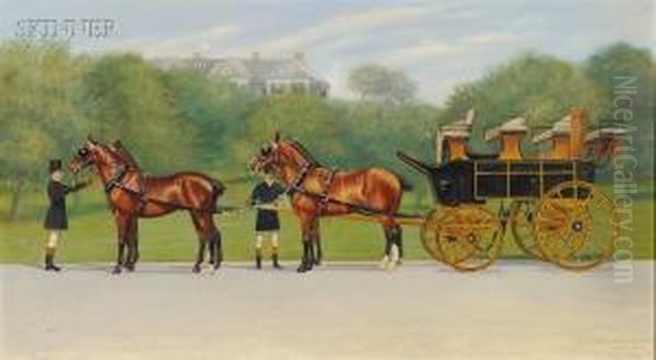 Albert Smith Bigelowe Coach Oil Painting by Alexander Pope