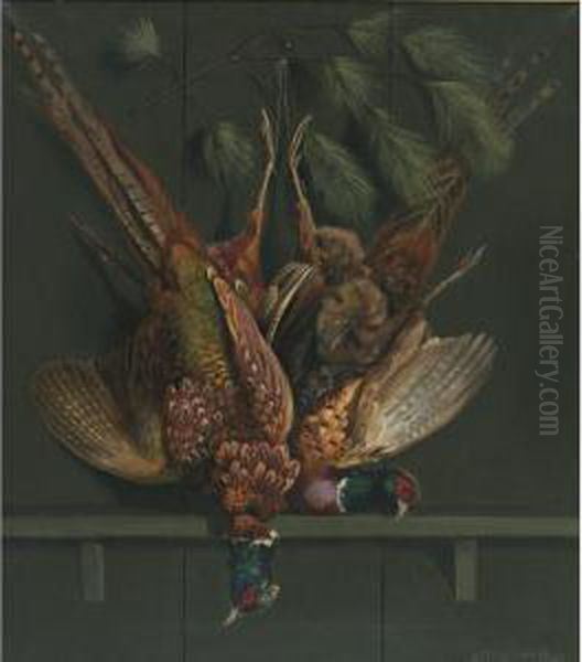 Hanging Pheasants Oil Painting by Alexander Pope