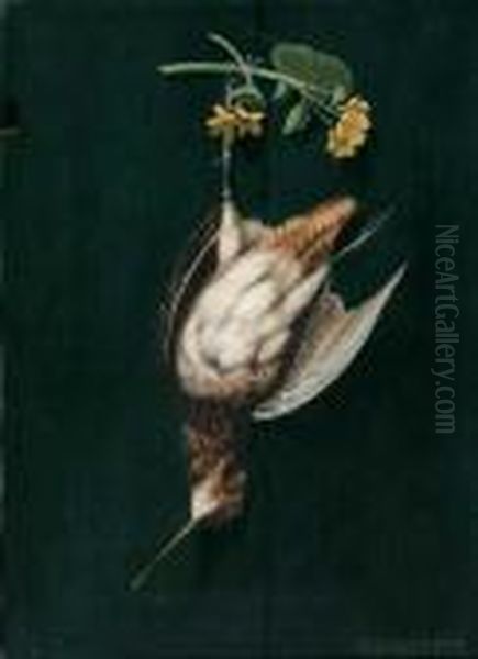 Hanging Woodcock With Flowers Oil Painting by Alexander Pope