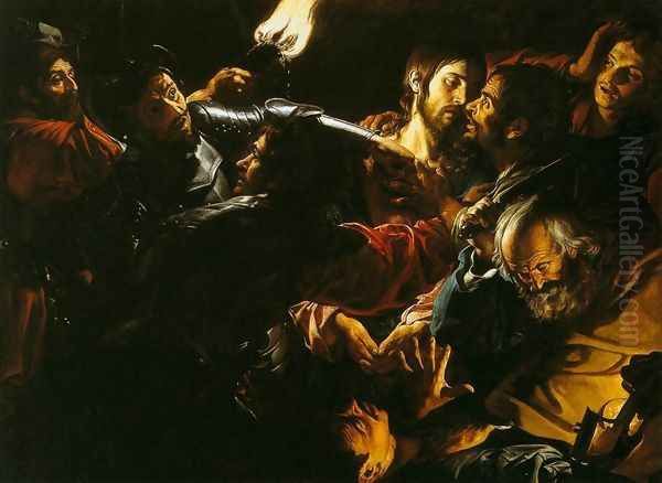 Taking of Christ with the Malchus Episode c. 1620 Oil Painting by Gerard Douffet