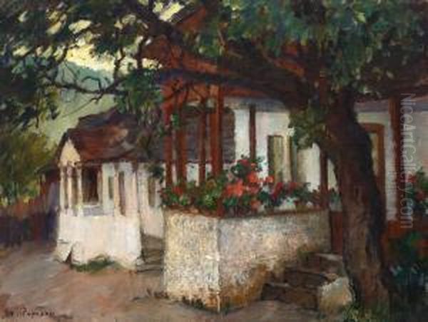 The Flower Veranda Oil Painting by Stefan Popescu