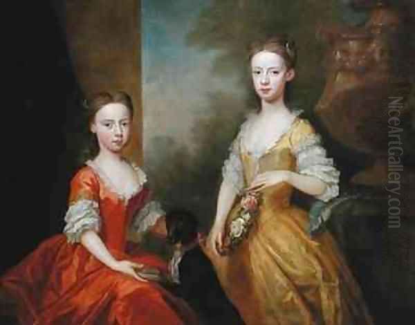 The Daughters of Scrope Egerton Oil Painting by Bartholomew Dandridge