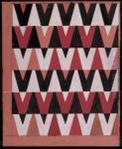 Textile Design. 1923. Oil Painting by Lyubov Popova