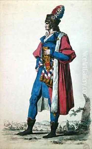 Costume of a Representative of The French People in 1793 Oil Painting by Jacques Louis David