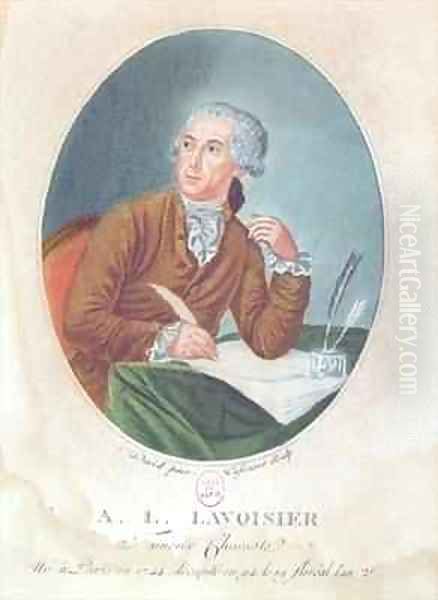 Antoine Laurent de Lavoisier 1743-94 Oil Painting by Jacques Louis David