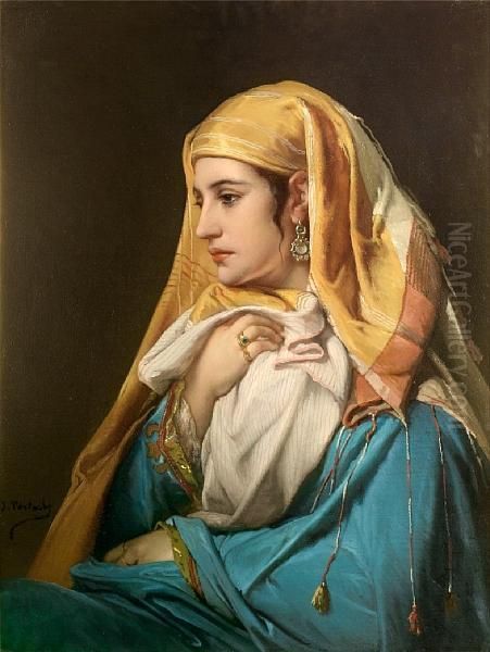 Contemplation Oil Painting by Jean-Francois Portaels