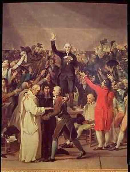 The Tennis Court Oath Oil Painting by Jacques Louis David