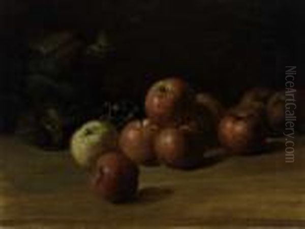 Untitled (apple Still Life) Oil Painting by Charles Ethan Porter