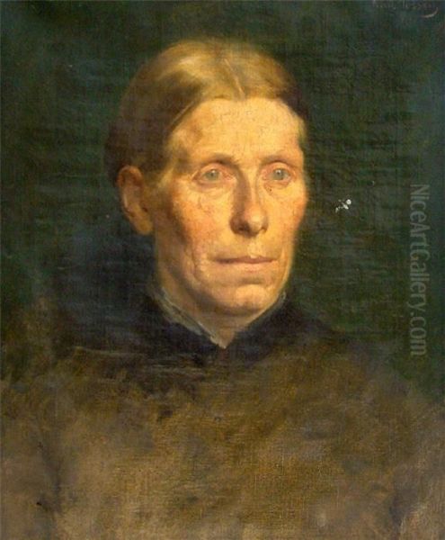 Bauerin Im Brustportrait Oil Painting by Rudolf Possin