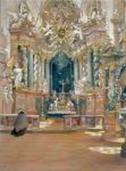 Kirchenaltar Oil Painting by Rudolf Possin