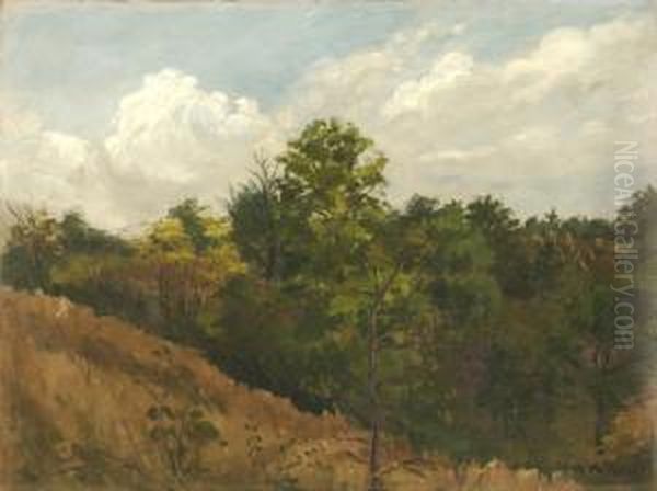 Impressionistic Landscape Oil Painting by William Merritt Post