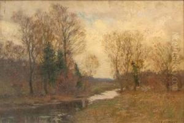 Spring In New England Oil Painting by William Merritt Post