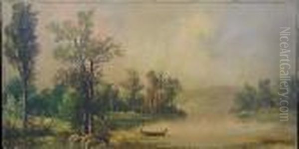 Connecticut River Oil Painting by William Merritt Post