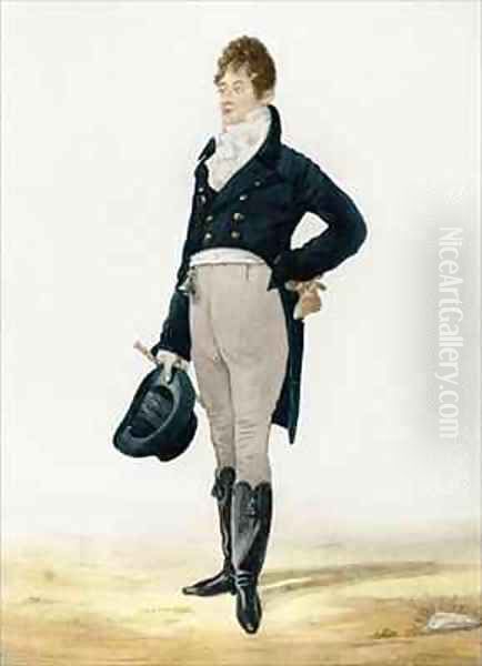 Portrait of George Beau Brummell 1778-1849 Oil Painting by Robert Dighton