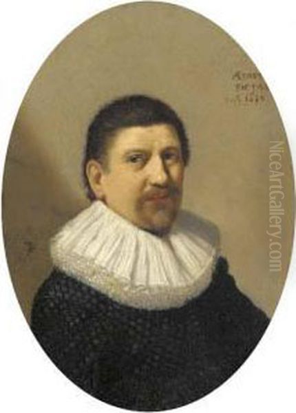 Portrait Of A Gentleman Oil Painting by Hendrick Gerritsz. Pot