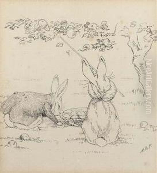 The Strumpers Oil Painting by Helen Beatrix Potter