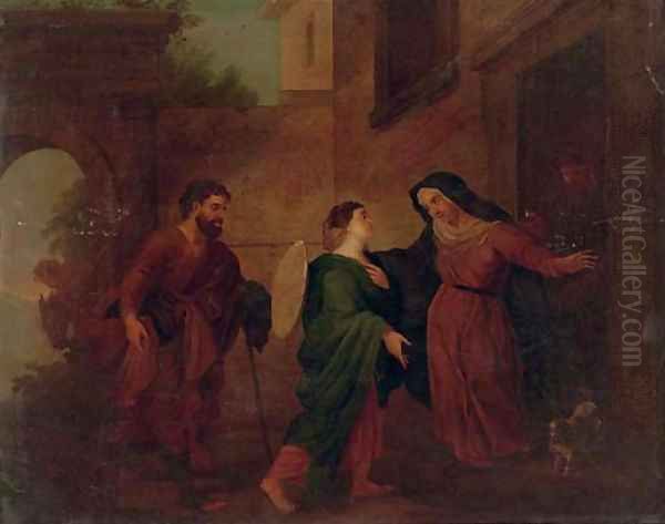 The Visitation Oil Painting by Christian Wilhelm Ernst Dietrich