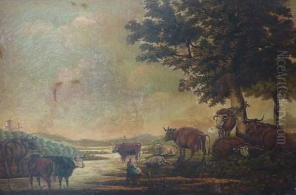 Animaux Dans Un Champs Oil Painting by Paulus Potter