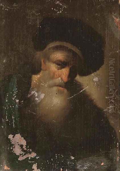 A bearded man 2 Oil Painting by Christian Wilhelm Ernst Dietrich