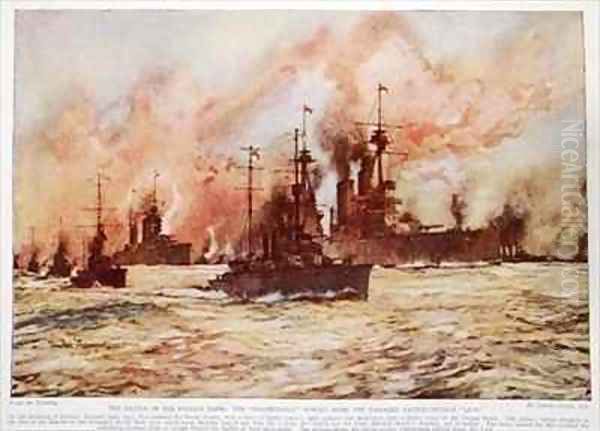 The Battle of the Dogger Bank Oil Painting by Charles Edward Dixon