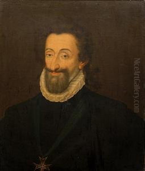 Portrait Of Henri Iv Oil Painting by Frans Pourbus